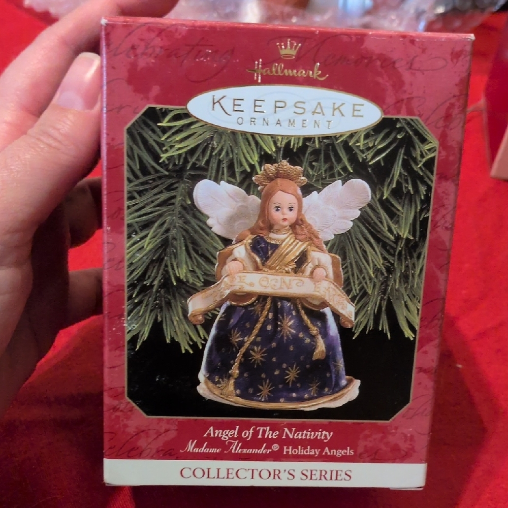 Hallmark Keepsake Angel Ornament with Gold and Blue Accents VINTAGE